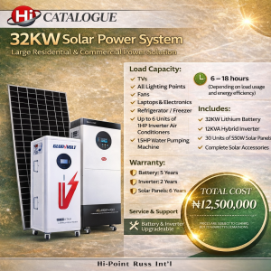 32kWh x 12kVa Solar Power System